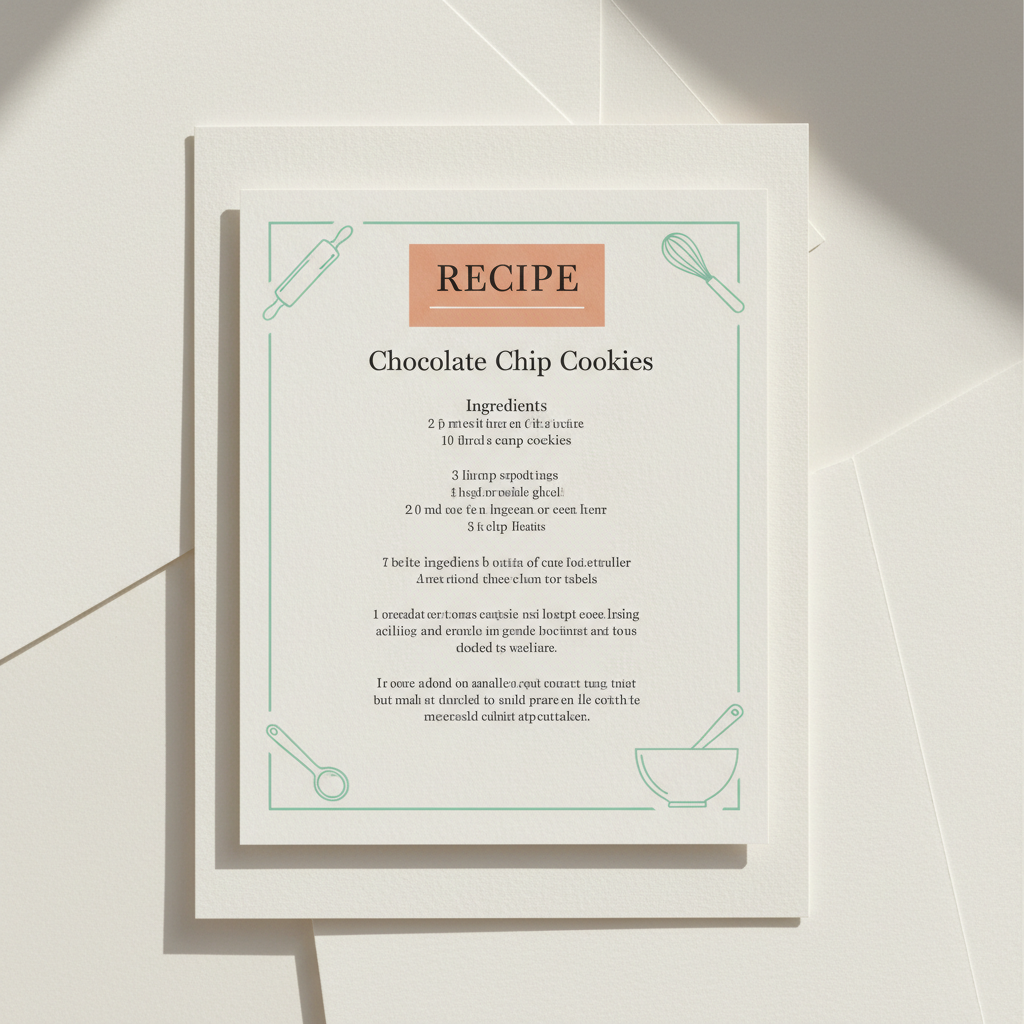 A Seasonal Recipe